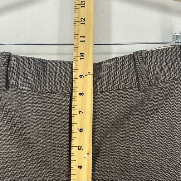 Ann Taylor Womens Dress Career Pants Gray Herringbone Wool Blend Size 4 - Picture 4 of 11